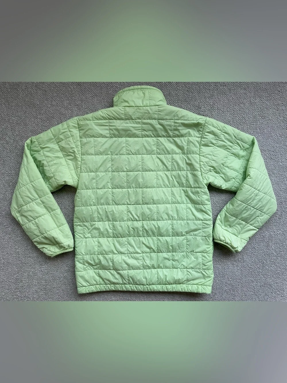 Patagonia Kids Nano Puff Brick Quilted Jacket, Salamander Green, Size XL (14)